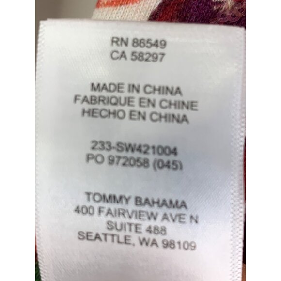 Tommy Bahama S Cotton Floral & Parrot Sequin Embellished Sweater Vacay RT10534 - Picture 4 of 9